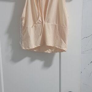 Zara Pale Beige V-Neck Sleeveless Tank